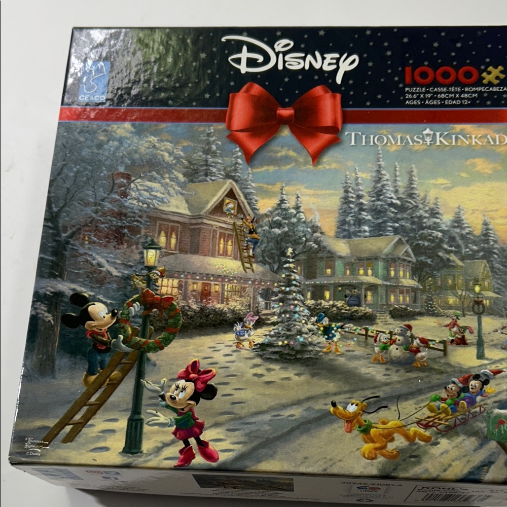 Disney Thomas Kinkade Festive Winter Puzzle - Red and Green - Picture 13 of 16